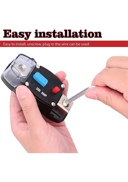 12-48V Dc 300 Amp Devre Kesici Manuel Sıfırlama 0-8 Gauge Trolling Araba Stereo Ses Seri Sıralı Sigorta Araba Rv Marine (Yurt Dışından) indirimleri