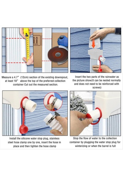 Yağmur Toplama Sistemi Yağmur Suyu Toplama Fıçıları Su Depolama Kapasitesini Arttıran Yedek Bahçe Yağmur Toplayıcı C (Yurt Dışından)