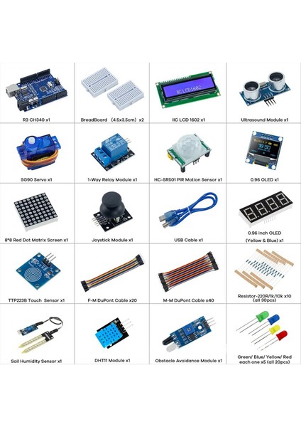 Arduino R3 Set Iyileştirme Geliştirme Kurulu Için LCD1602 Oled0 96 Için Başlangıç Kiti (Yurt Dışından) fırsatları