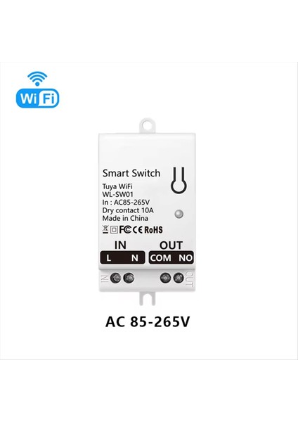 Tuya Smart Wifi Kuru Iletişim Anahtarı Modülü 10A Ana Sayfa Universal Dıy Breaker Röle Akıllı Yaşam Alexa Ac 85-265V (Yurt Dışından) modelleri