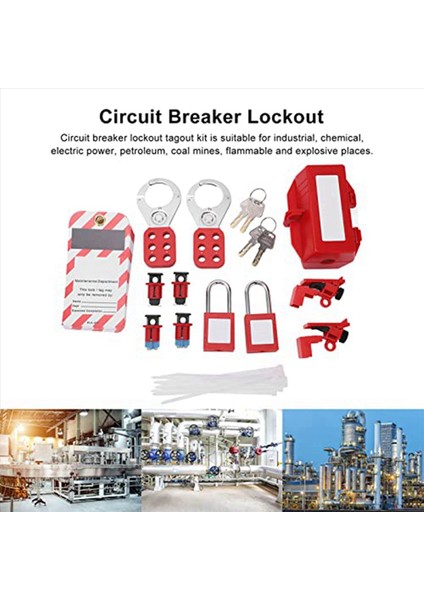 2x Elektrik Devre Kesici Lokavt Tagout Kiti Güvenli Aducül Seti Fiş Kilitini Kilitle Etiket Istasyonu Kaspları Endüstri Için (Yurt Dışından) fırsatları