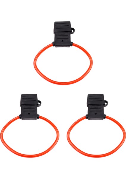 3x 8 Awg Gauge Maxi Blade Sigorta Tutucu Satır Içi Tel 12-24V Volt Su Geçirmez + 40A Sigorta (Yurt Dışından)