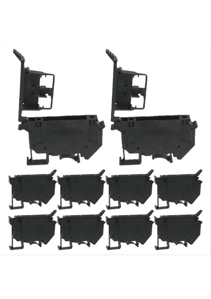 Uk5-Hesi UK5RD LED Din Rayı Sigortası Terminal Tabanı Olmadan Terminal Blok Vidalı Klips (10 Adet Paketi Siyah) (Yurt Dışından)