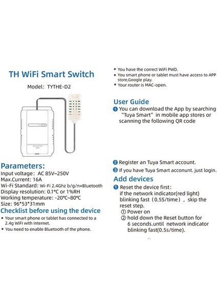 Wifi Th-16 Switch Tuka Kablosuz Kontrolü Güç Tüketimi Izleme Sıcaklığı ve Nem Alexa Için Termostat (Yurt Dışından)
