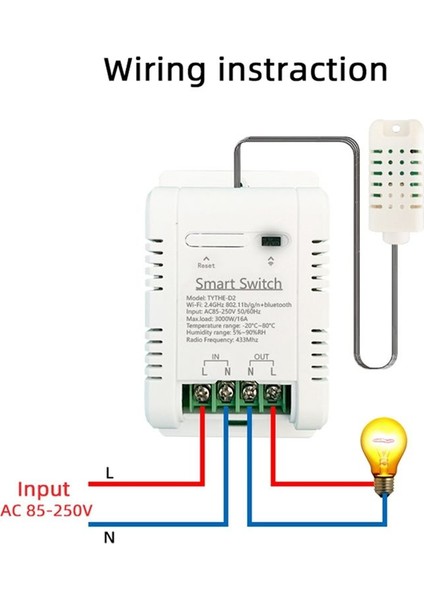 Wifi Th-16 Switch Tuka Kablosuz Kontrolü Güç Tüketimi Izleme Sıcaklığı ve Nem Alexa Için Termostat (Yurt Dışından) modelleri