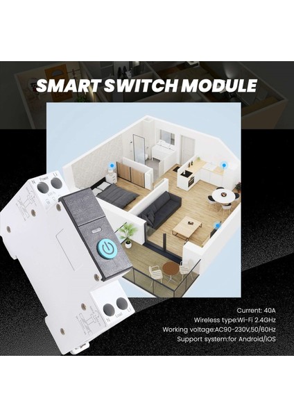 40A Taya Tek Faz Din Ray Wifi Akıllı Enerji Ölçer Zamanlayıcı Güç Tüketim Monitörü Kwh Wattmeter Siyah Ölçümlü (Yurt Dışından) fırsatları