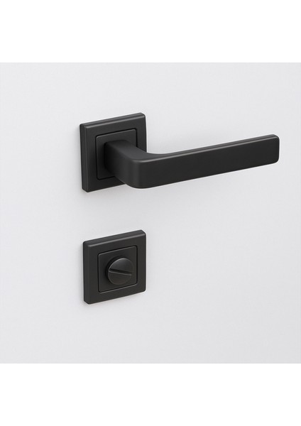 Akdam Wc Banyo Kapı Kolu Seti Siyah Modern Içten Kilitlemeli Sessiz Mekanizma Uyumlu Şık Kulp Takımı indirimleri