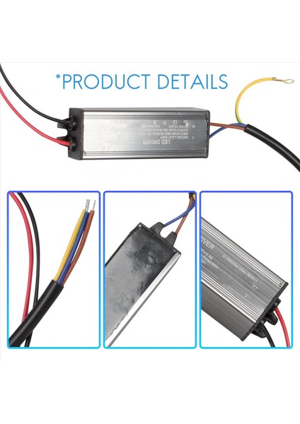 8x 30W LED Sürücü Sabit Akım Sürücü Güç Kaynağı Transformatörü Su Geçirmez (Yurt Dışından) indirimleri