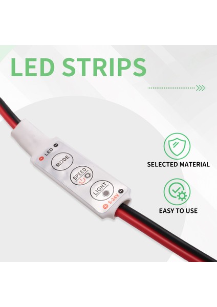 LED Şeritler Için 3x LED Dimmer 12A 12V-24V Monokrom Denetleyicisi (Yurt Dışından) indirimleri