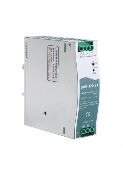 SDR-120-24 Prfc Fonksiyonu ile Din-Rail Anahtarlama Güç Kaynağı% 150 Pik Yük Özellik (Yurt Dışından)