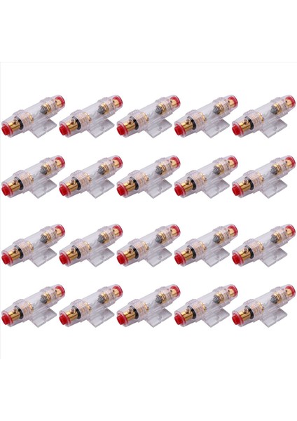 20X Araç Stereo 8 Gauge Agu Destek Sigorta Tutucu ve Sigorta 60 Amp Ses Kablosu (Yurt Dışından)