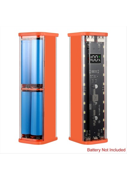 8 Yuva 18650 Dıy Güç Bankası Kılıfı Hızlı Şarj Güç Bankası Kılıfı Büyük Kapasiteli Dijital Ekran Pil Depolama Siyah (Yurt Dışından) modelleri