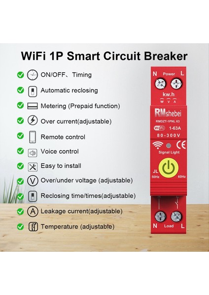Tuya Wıfı Akıllı Devre Kesici Otomatik Yeniden Geri Reklama Anahtarı Zamanlayıcı Uygulama Kontrolü Alexa Google ile Uyumlu (Yurt Dışından) fiyatları