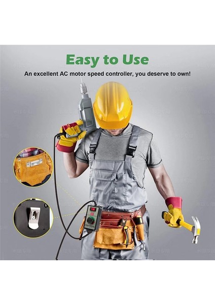 Ac Motor Hız Denetleyicisi Ac 100V-120V &amp 15A Max Aşırı Yük Koruma Anahtarı ve Voltaj LED Ekran Abd Fişi ile (Yurt Dışından)