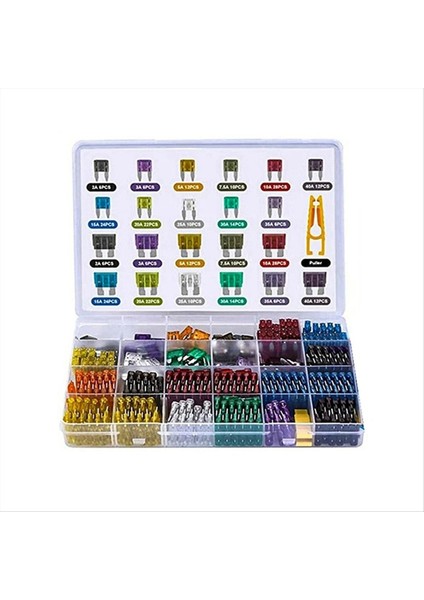 300PCS Araba Bıçağı Sigorta Çiftlik Kiti Otomobil Kamyonu Otomotiv Orta Küçük Sigorta Karışık Motosiklet Devre Sigorta Kutu (Yurt Dışından)