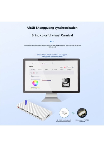 Bilgisayar Argb Denetleyici 5V 3pın Pwm Sıcaklık Kontrolü Çift 10 Genişletme Portları Sata Güç Kaynağı Fan Hub Rgbsplatter A (Yurt Dışından) modelleri