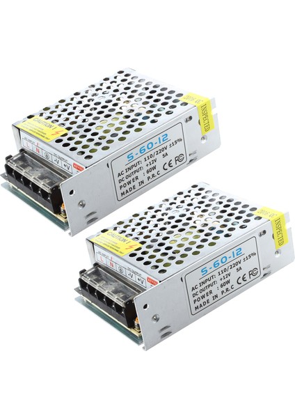 LED Şerit Işığı Için 2x Yeni Sıcak Satış 12V 5A Anahtarlama Güç Kaynağı (Yurt Dışından)