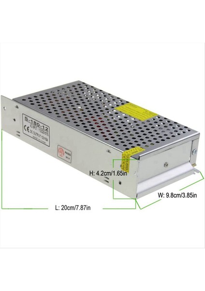 2x Dc 12V 15A 180W Güç Kaynak Transformatör Anahtarı Ac 110V / 220V - Dc 12V 20AMP Anahtarlama Adaptör Dönüştürücü LED (15A) (Yurt Dışından) indirimleri