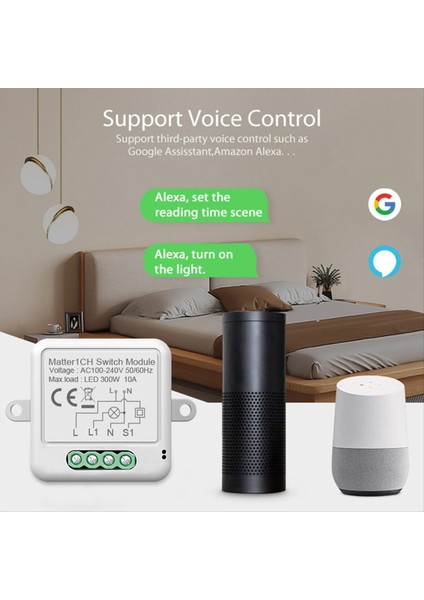 Matter Wifi Smart Switch 10A Akıllı Ev Otomasyonu Röle Modülü Tuya Akıllı Yaşam Homekit Alexa Google Home Için Çalışıyor (Yurt Dışından)