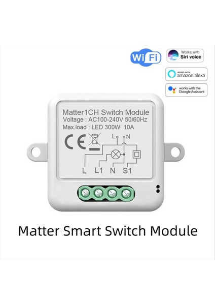 Matter Wifi Smart Switch 10A Akıllı Ev Otomasyonu Röle Modülü Tuya Akıllı Yaşam Homekit Alexa Google Home Için Çalışıyor (Yurt Dışından) fırsatları