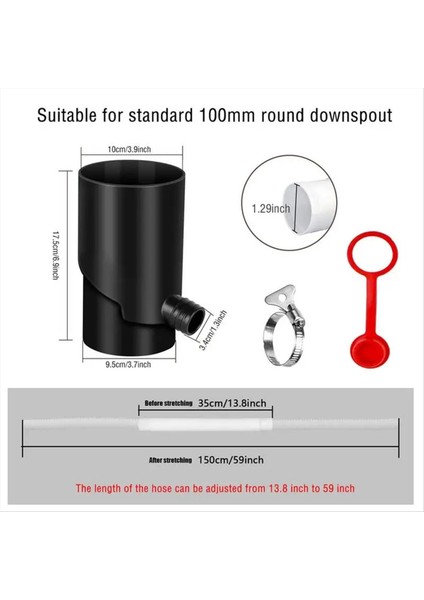 Yağmur Suyu Toplama Kiti Uv Dayanıklı Hava Durumu Geçirmez Yağmur Namlu Dirive Kiti Taşınabilir Yağmur Fıçıları Yağmur Suyunu Toplamak Için (Yurt Dışından) fiyatları