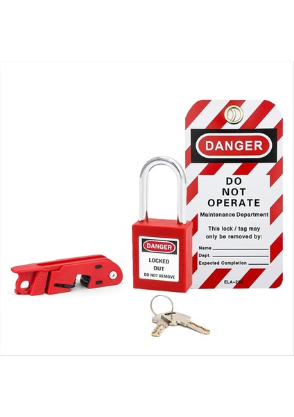 Devre Kesici Kilitleme Kesici Kutusu Kilidi 2 9 L x 0 74 W x 0 82 H (Inç) 110-220 Volt Kabul Eder Çift Geçiş Kilitleri B (Yurt Dışından)