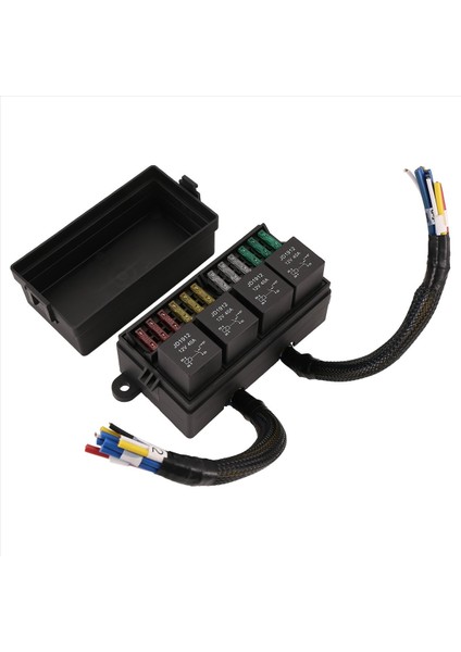 12V Araba Sigorta Röle Kutusu Ön Kablolu Sigorta ve Röle Kutusu 4 Rölesi ile 12 Yollu Atc/ato Sigortası Mühürlü 12V Röle Sigorta Kutusu (Yurt Dışından) fiyatları