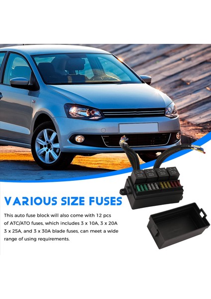 12V Araba Sigorta Röle Kutusu Ön Kablolu Sigorta ve Röle Kutusu 4 Rölesi ile 12 Yollu Atc/ato Sigortası Mühürlü 12V Röle Sigorta Kutusu (Yurt Dışından) indirimleri