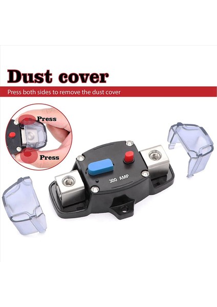 2x 12-48V Dc 300 Amper Manuel Sıfırlama ile Devre Kesici 0-8 Gauge Trolling Araba Stereo Ses Satır Içi Sigorta Araba Rv (Yurt Dışından) modelleri