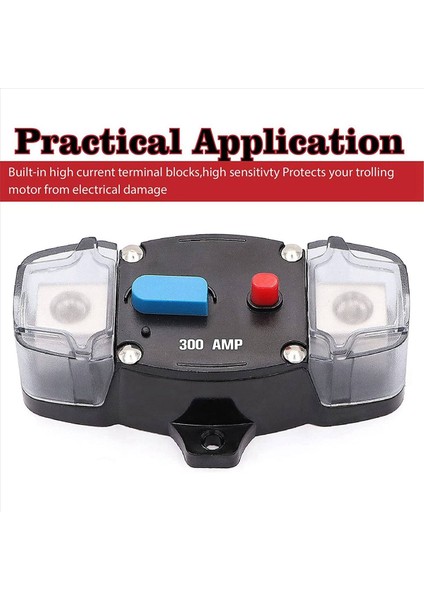 2x 12-48V Dc 300 Amper Manuel Sıfırlama ile Devre Kesici 0-8 Gauge Trolling Araba Stereo Ses Satır Içi Sigorta Araba Rv (Yurt Dışından) fırsatları