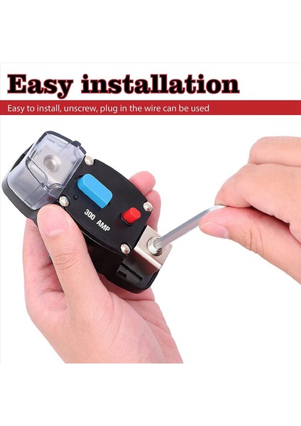 2x 12-48V Dc 300 Amper Manuel Sıfırlama ile Devre Kesici 0-8 Gauge Trolling Araba Stereo Ses Satır Içi Sigorta Araba Rv (Yurt Dışından) indirimleri