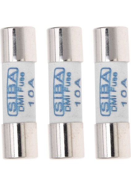 3x Multimetre 10 x 38MM 1000V 10A Silindir Seramik Sigorta Beyaz (Yurt Dışından)