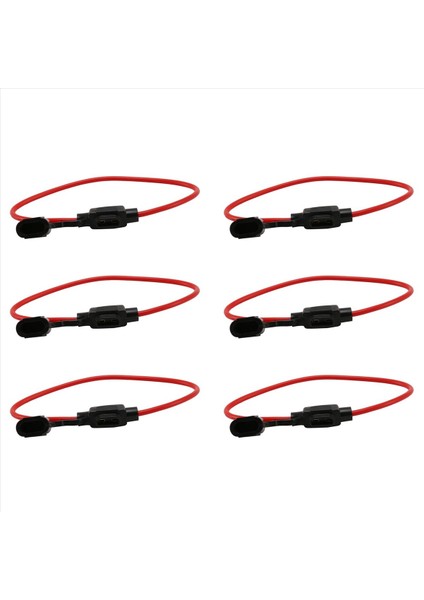 6x 14AWG Tel Içi Otomobil Otomotiv Mini Bıçak Sigorta Tutucu Fuarholder 20A (Yurt Dışından)