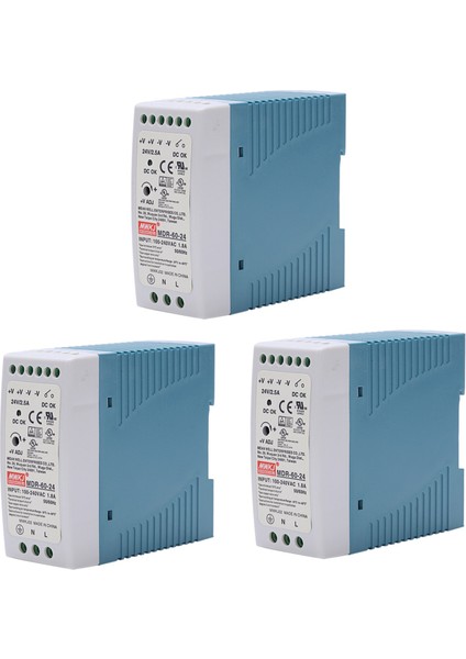 3x Mdr-60 24V 60W Dın Demiryolu Güç Kaynağı Ac-Dc Sürücü Voltaj Regülatör Güç Suply 110V 220V (Yurt Dışından)