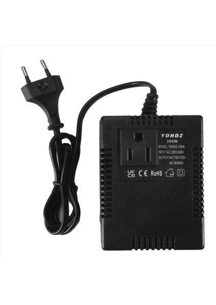 300W Voltaj Dönüştürücü 220V Ila 110V Transformatör Adım Aşağı Aşağı Transformatör Voltaj Dönüştürücü Seyahat Adaptörü Ab Fişi (Yurt Dışından)