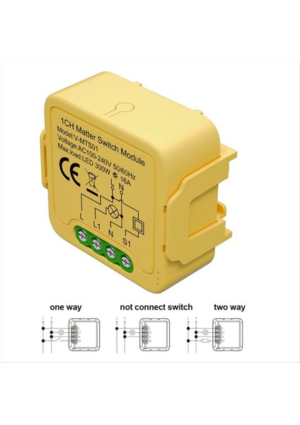Matter Wifi Smart Switch Tuya Akıllı Ev Otomasyonu Röle Modülü Homekit Alexa Google Smart Life Için Çalışıyor 16A 1 Gang (Yurt Dışından) fiyatları