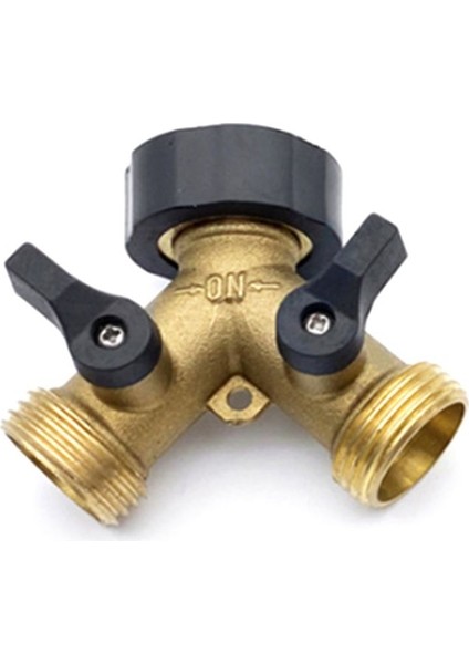 Bahçe Hortum Ayırıcı 2 Yollu Ağır Dereceli Pirinç Konnektör Musluk Ayrıştırıcı Y Splitter 2 Valf ve 7 Ekstra Kauçuk Yıkayıcı Hortum Spigot (Yurt Dışından) modelleri