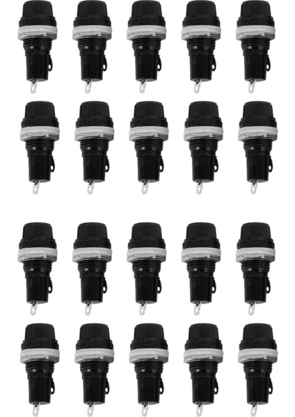 20 Adet Elektrik Paneli Monte Edilmiş 5 x 20MM Sigorta Tutucusu (Yurt Dışından)