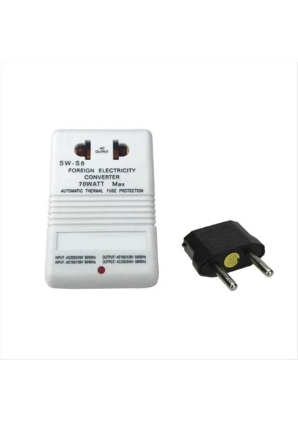 70W Yukarı Veya Aşağı Voltaj Dönüştürücü Transformatör 110V/120V Ila 220V/240V Çift Kanal Voltaj Dönüştürücü Adaptörü Ab Fişi (Yurt Dışından)