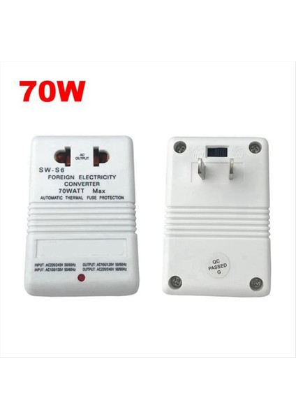 70W Yukarı Veya Aşağı Voltaj Dönüştürücü Transformatör 110V/120V Ila 220V/240V Çift Kanal Voltaj Dönüştürücü Adaptörü Ab Fişi (Yurt Dışından) fırsatları