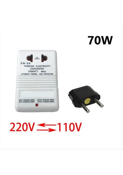 70W Yukarı Veya Aşağı Voltaj Dönüştürücü Transformatör 110V/120V Ila 220V/240V Çift Kanal Voltaj Dönüştürücü Adaptörü Ab Fişi (Yurt Dışından) indirimleri