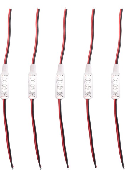 5x LED Dimmer 12A 12V-24V LED Şeritler Için Tek Renkli Denetleyici (Yurt Dışından)