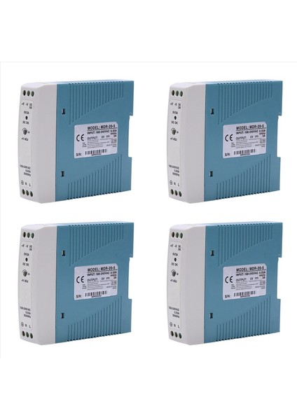 4x Mdr-20 5V 20W Dın Demiryolu Güç Kaynağı Ac-Dc Sürücü Voltaj Regülatör Güç Suply 110V 220V (Yurt Dışından)