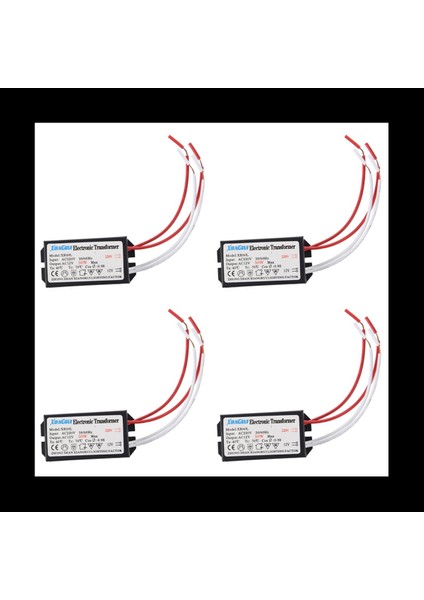 4x 200-250V-12V Halojen Işık Transformatör 50W (Yurt Dışından)