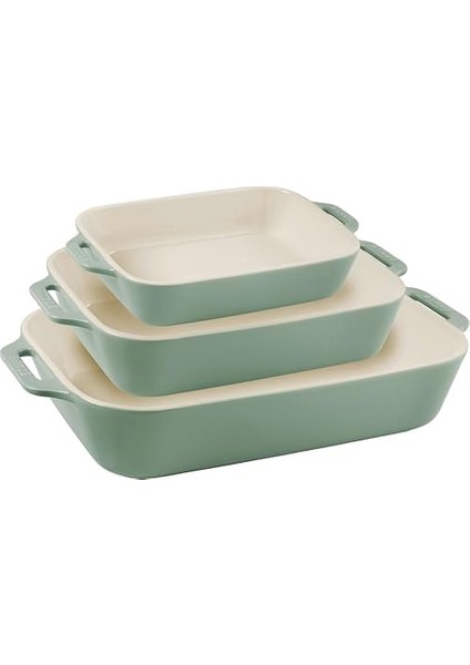 Ceramique Fırın Seti 3-Parça Okaliptus modelleri