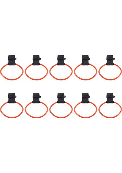 10X 8 Awg Gauge Maxi Blade Sigorta Tutucu Satır Içi Tel 12-24V Volt Su Geçirmez + 40A Sigorta (Yurt Dışından)
