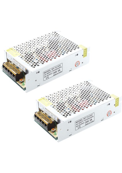 2x Ac 110/220V 24VDC 3A 72W LED Esnek Şerit Lambası Için Güç Kaynağı Transformatörü (Yurt Dışından)