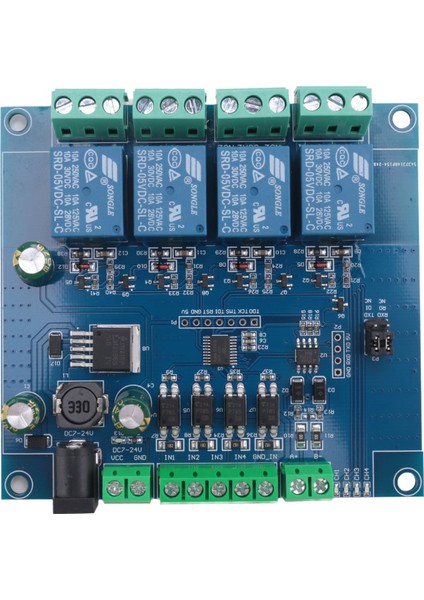 Modbus Rtu 4 Ch Röle Modülü Giriş 485 Ttl Uart Iletişim 4 Kanallı Giriş 7-24V Röle Modülü (Yurt Dışından)