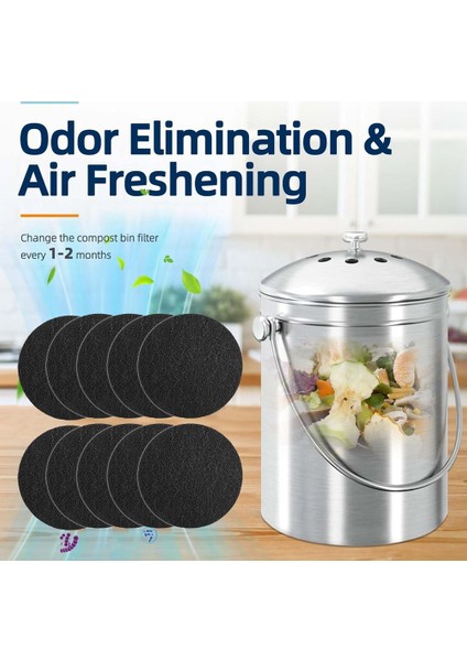 10 Adet Kompost Kovası Için Kömür Filtresi 6 7 Inç Mutfak Aktif Karbon Kompost Çöp Kutusu Filtresi Tezgah Kutusu Için Değiştirin (Yurt Dışından) fırsatları