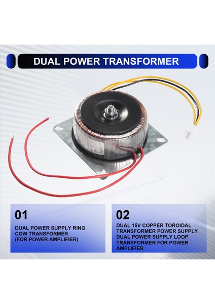 Güç Amplifikatörü Için Çift 15V Bakır Toroidal Transformatör Güç Kaynağı Çift Güç Kaynağı Döngüsü Transformatör (Yurt Dışından) fırsatları